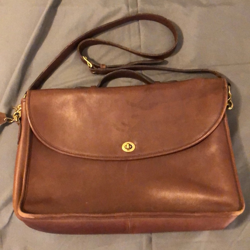 Coach Leather Briefcase Messenger Bag